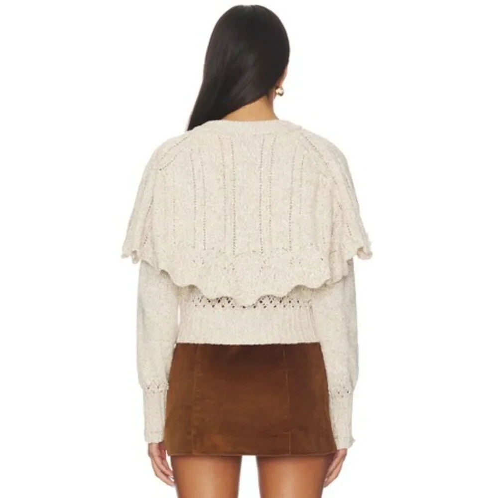 NWT Free People Bali Cape May Sweater in Natural Combo Size Small